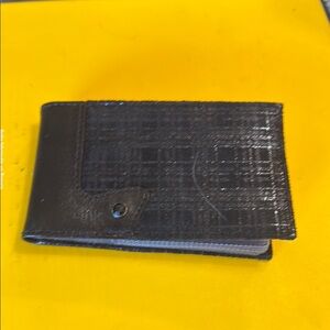Swarovski Black Key Card Holder with Textured Design
